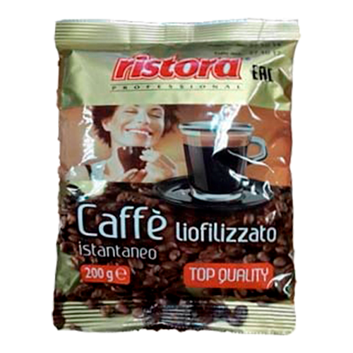 Кофе сублимированный растворимый RISTORA "TOP QUALITY" 0,2КГ.